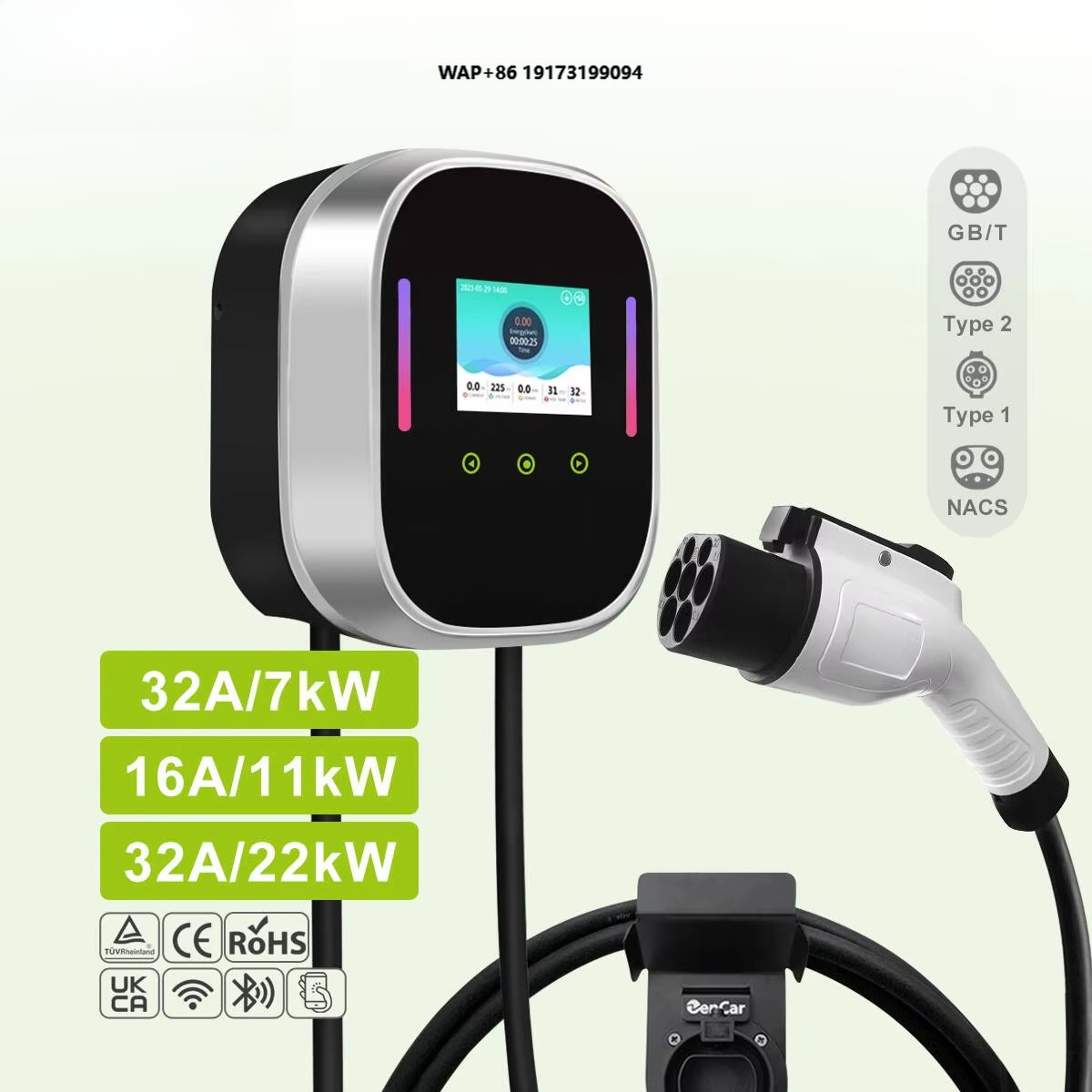 Ev Charger Wallbox - Smart EV Charger Wallbox 22kW 11kW