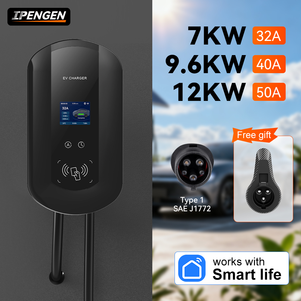 Ev Charger Wallbox - IPENGEN 32A/40A/50A EV Charging Station 7/9.6/11KW